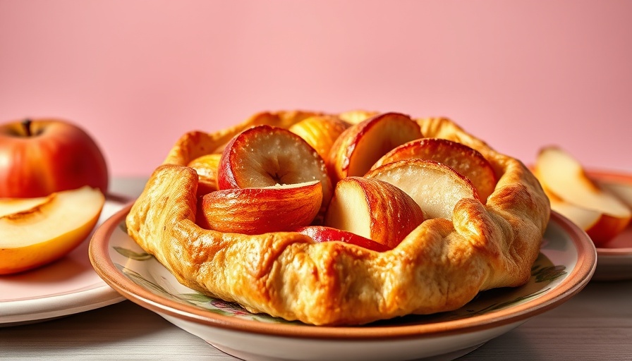 Delicious apple galette, a diabetes-friendly dessert, styled artistically.