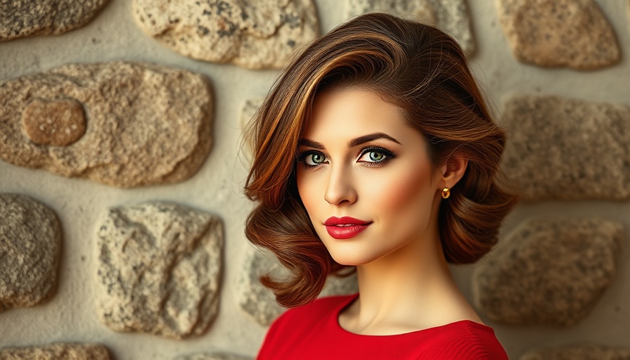 Elegant woman embodying beauty secrets against textured wall with serene look.