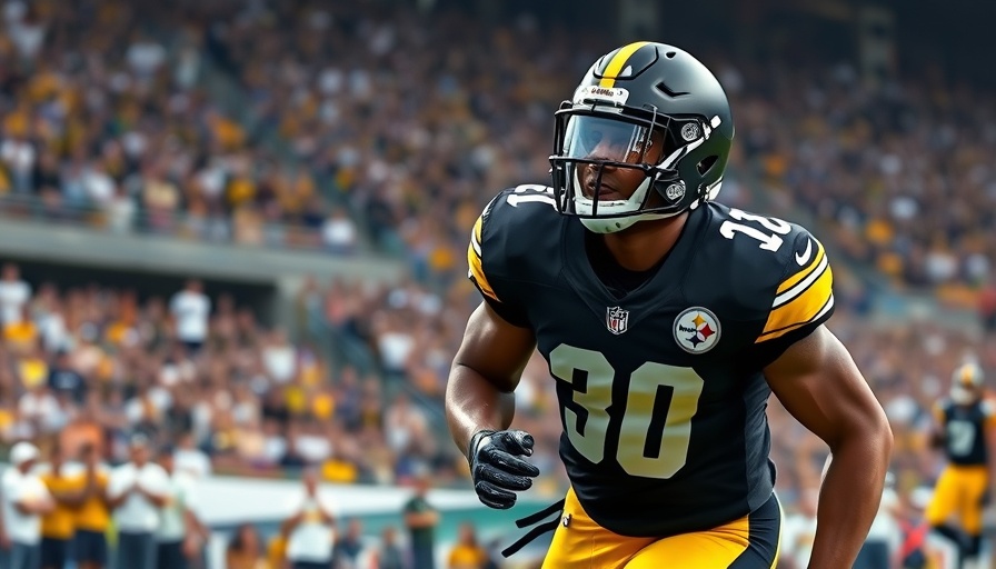 NFL player in Steelers jersey, focus during game, George Pickens trade Steelers