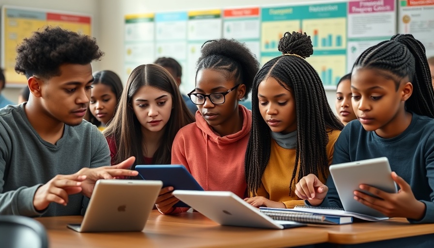 High school students in a financial literacy class focusing intently.