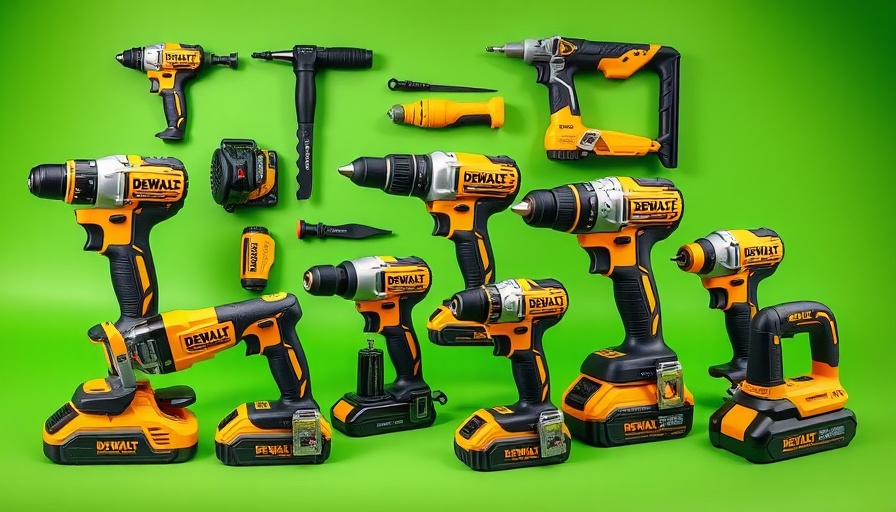 Free DeWalt power tools at Lowe's advertisement, including various tools.