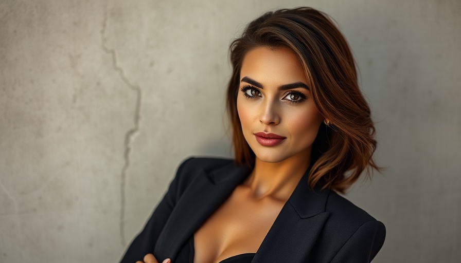Confident stylish woman showing elegant pose.