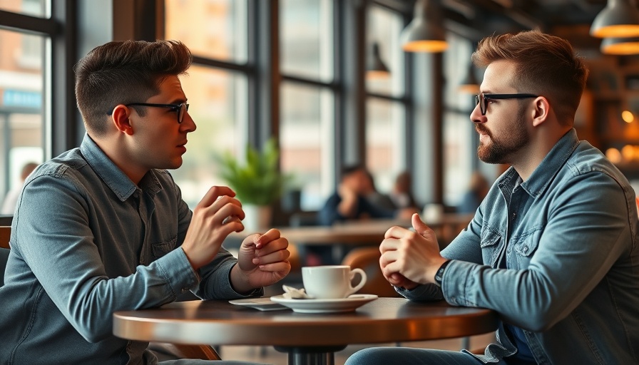 Millennials discussing recession impact in a cafe setting.