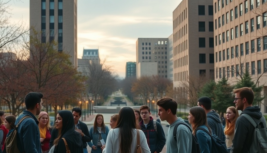 College students discussing no contact orders on campus.