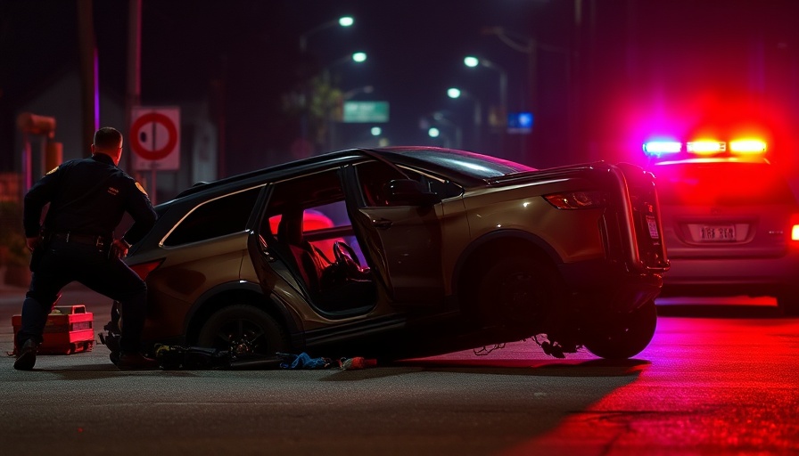 Police Chase in Cobbs Creek: Night scene with overturned SUV and officer.