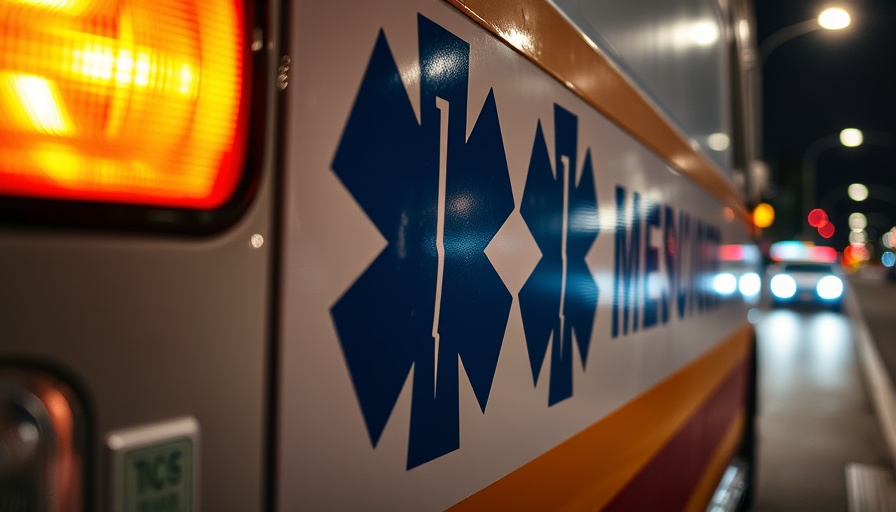 Emergency vehicle close-up at night for kayaker search in Pennsylvania.