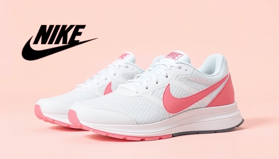 Nike Pegasus 41 sneakers in white and pink against minimalist backdrop.