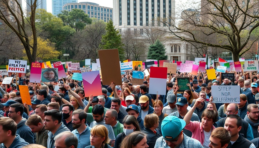 Crowd at Pennsylvania protests rights demonstration holding signs.