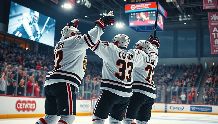 NHL team players celebrate goal, highlighting NHL finals ticket surge.