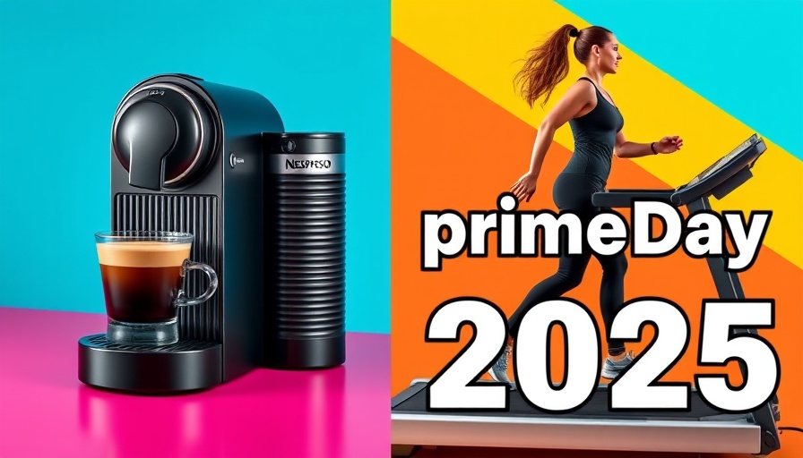 Collage showcasing early Amazon Prime Day Deals 2025 with products and logo.