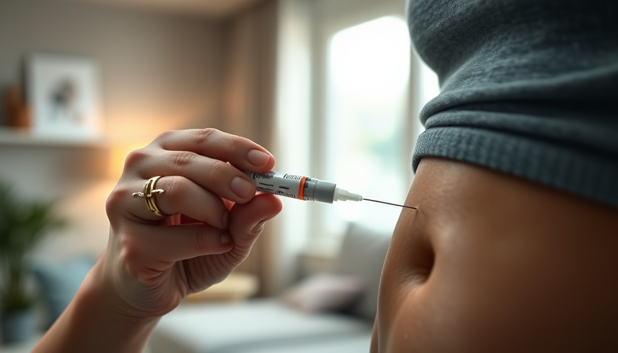 GLP-1 drugs injection for weight loss demonstration, close-up.