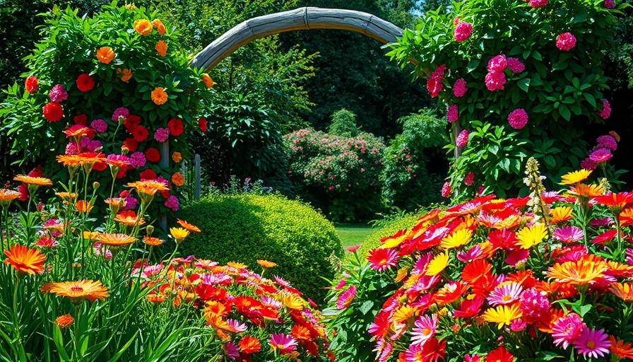 Vibrant late summer flowers in a lush garden.