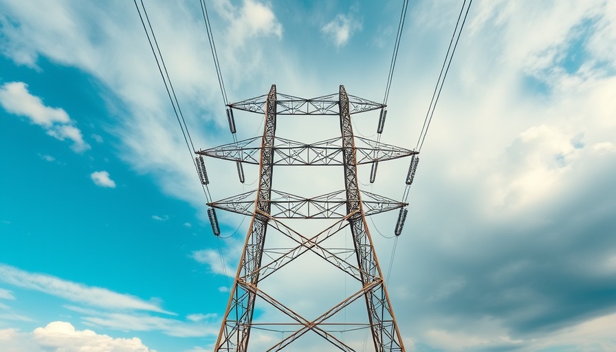 Electrical tower symbolizing Adams County power outages.