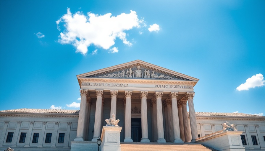 Supreme Court Trump's Influence: Majestic building under blue sky.