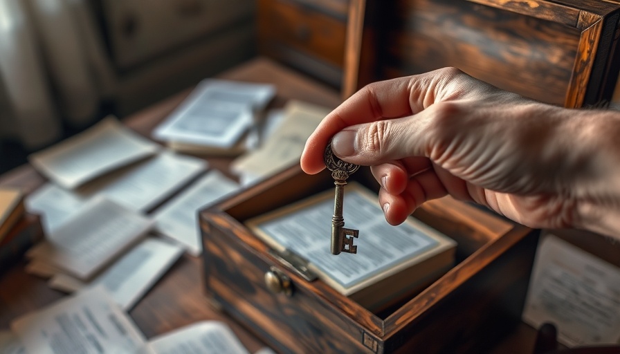 Hand holding key over secret storage box, sneaky storage spots.