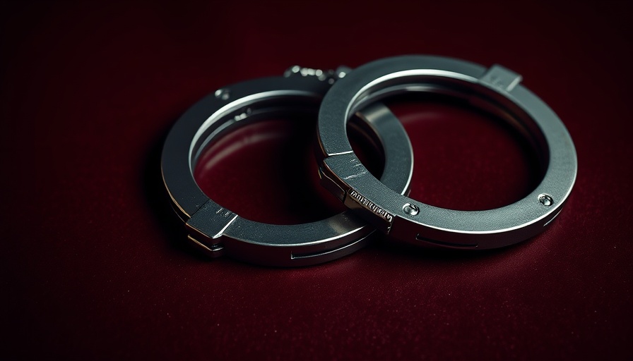 Metal handcuffs representing Pennsylvania school district fraud case.