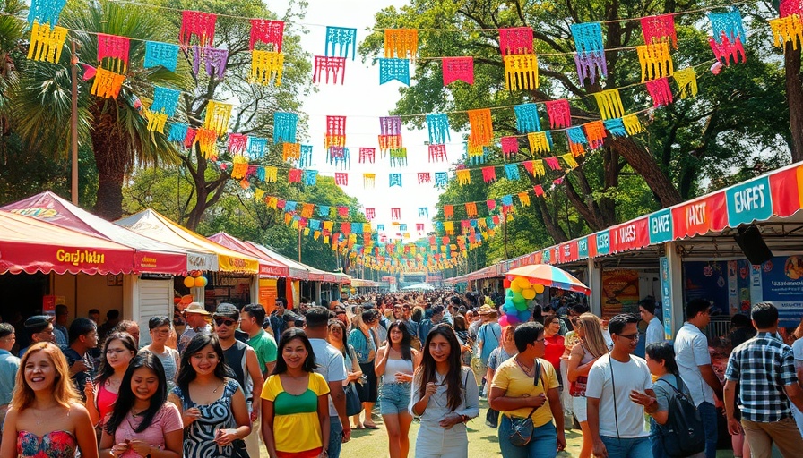 Impact of ICE raids on summer festivals with diverse joyful crowd.