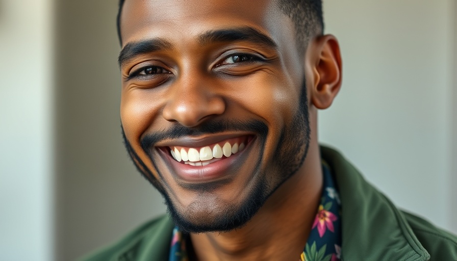 Friendly man smiling in a floral shirt and green jacket.