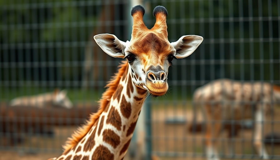 New baby giraffe at Six Flags Great Adventure in a zoo setting.