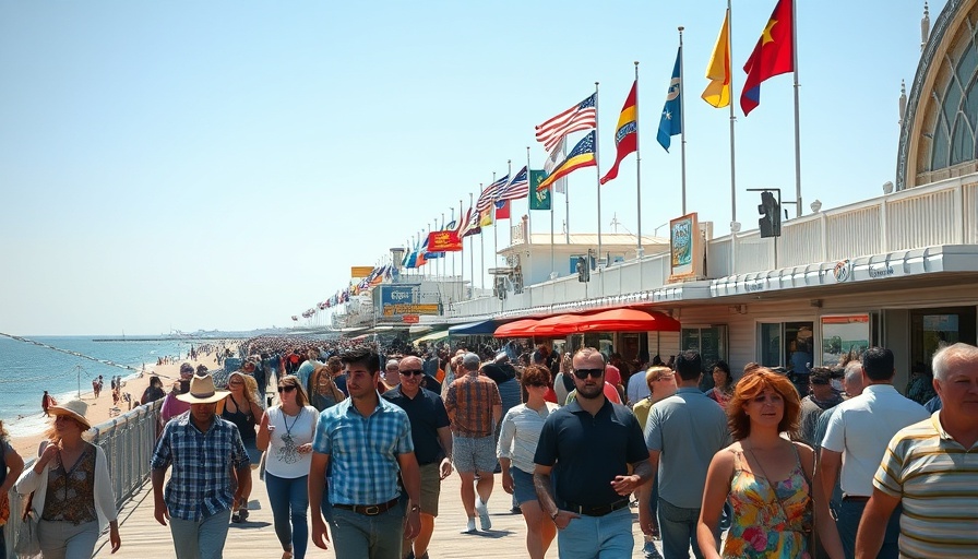 Crowded boardwalk in Ocean City showing rising prices.