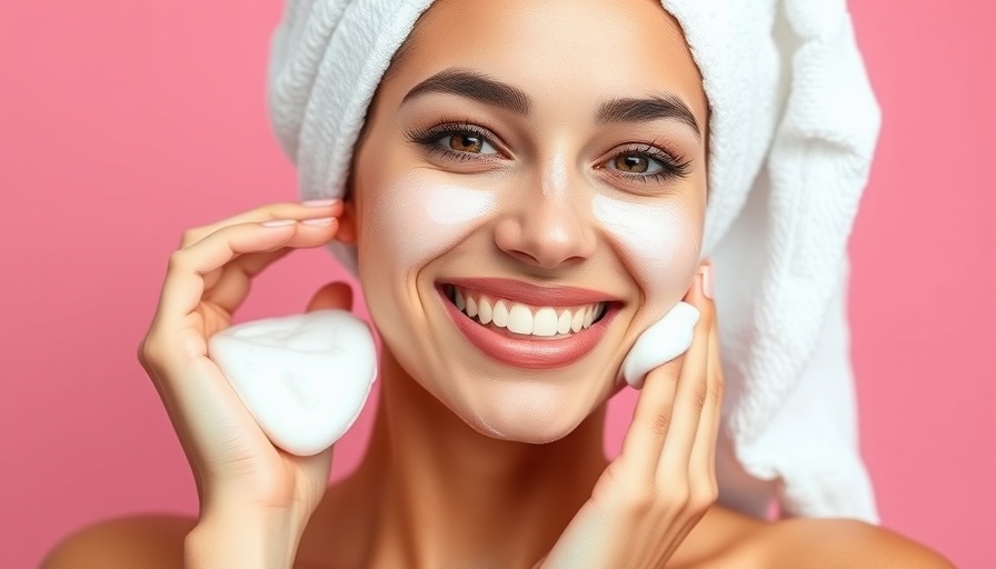 Monsoon hair and skin care tips: Smiling woman with facial foam.