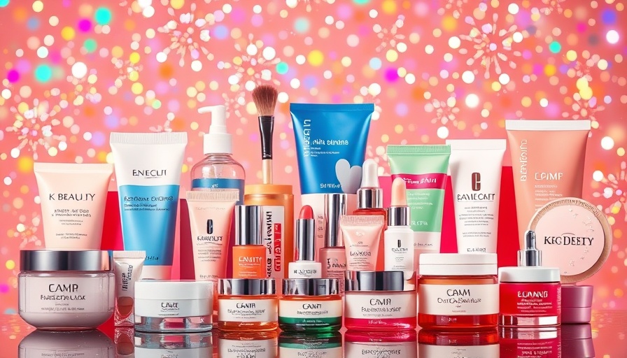 K-Beauty World products with vibrant colorful background