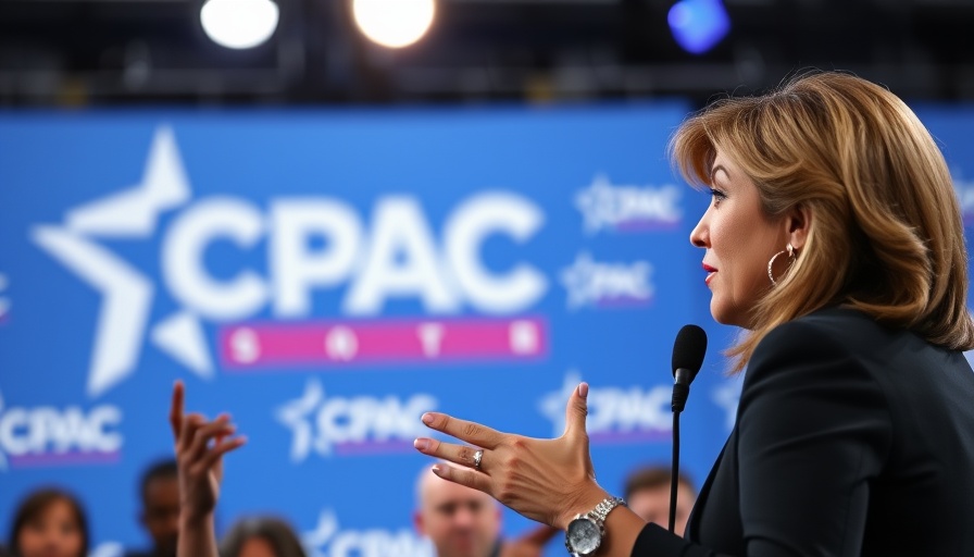 Confident speaker at CPAC event discussing federal judicial appointments.