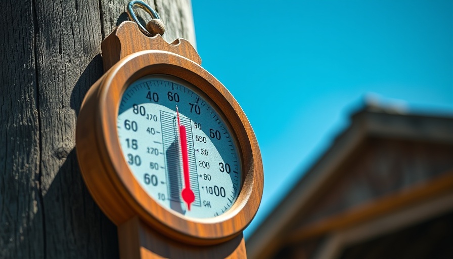 Thermometer showing high temperatures during heat wave in Central Pennsylvania.