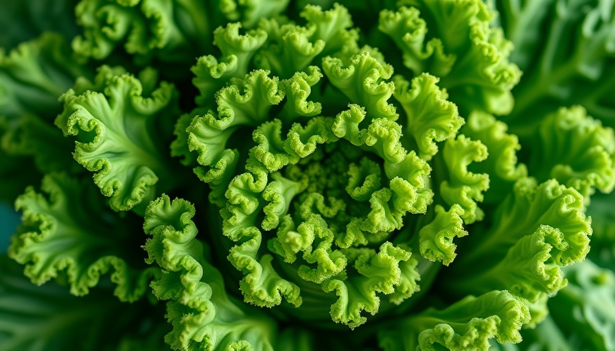 Close-up of curly kale for best foods for mental health.