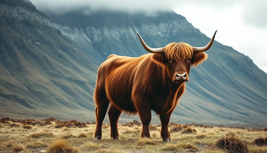 Scotland travel tips: Highland cow and mountain backdrop.