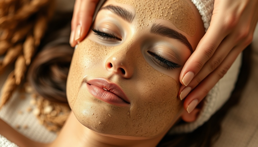 Close-up of flaxseed face mask application highlighting benefits.