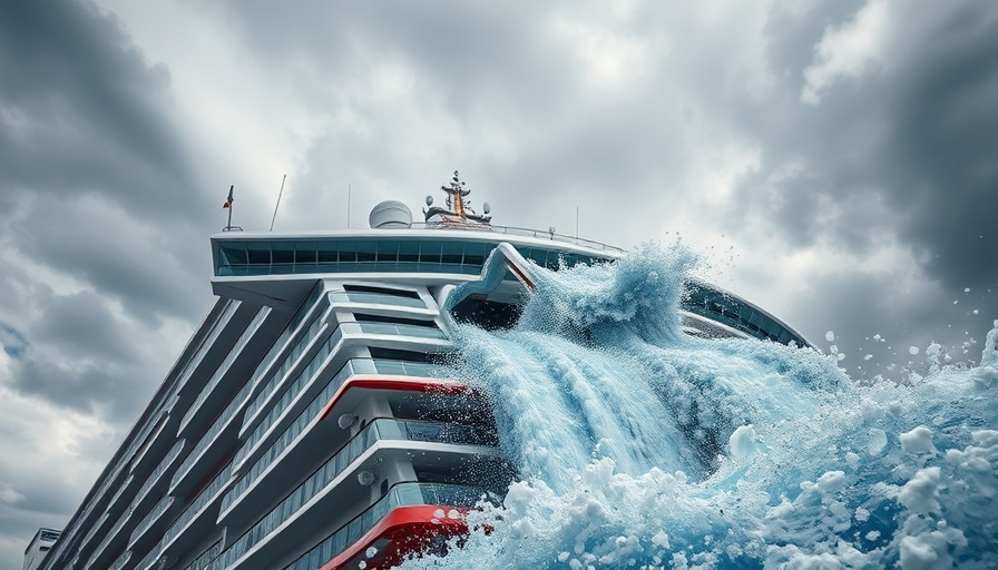 Cruise ship water slide incident with slide shattering.