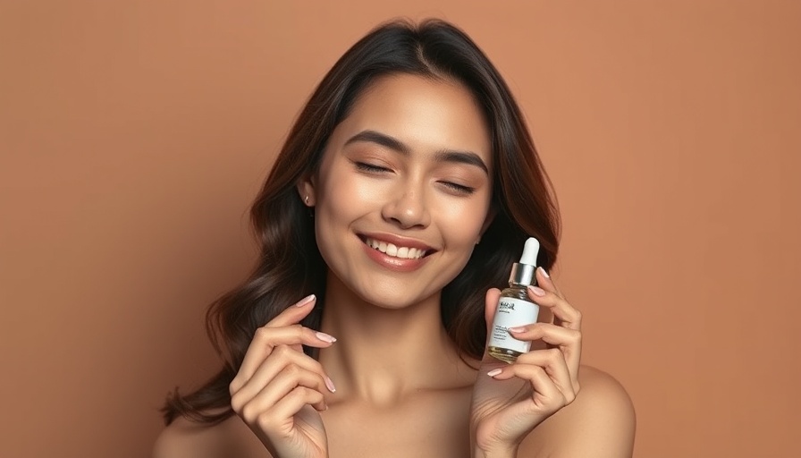 Elegant young woman holding a serum bottle, best face serums, photorealistic.