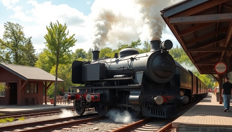Everett Railroad steam train at Hollidaysburg station.