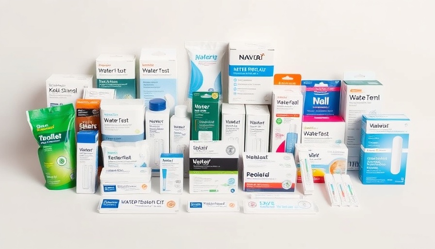 Best Water Test Kits assortment, various brands and types displayed.