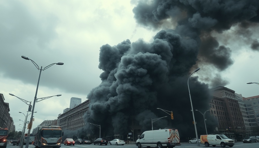 Wilmington gas line explosion news, smoke and emergency response.