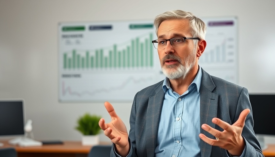 Middle-aged man discusses Roth IRA Strategy for tax-free retirement in office.