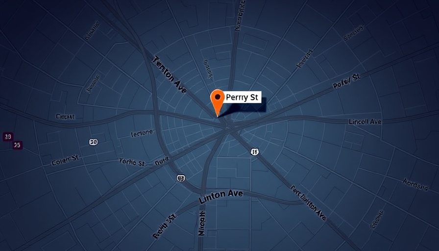 Map showing Trenton officer shooting location for recovery update.