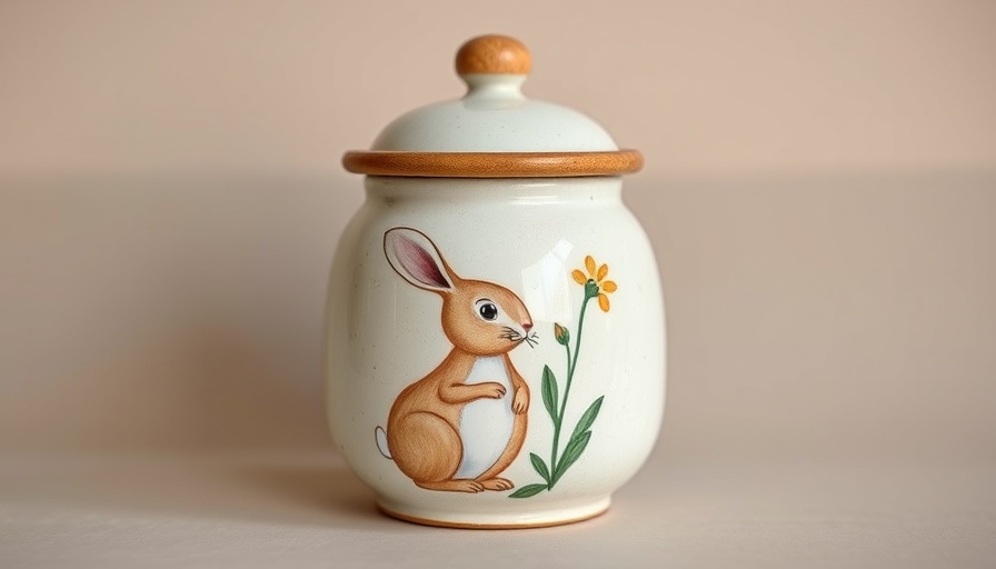 Whimsical ceramic jar at Thrown Together Potters Asheville Art Exhibition