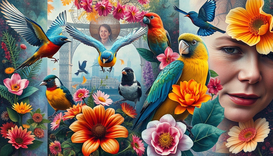 Vibrant collage showcasing community art healing in Asheville.