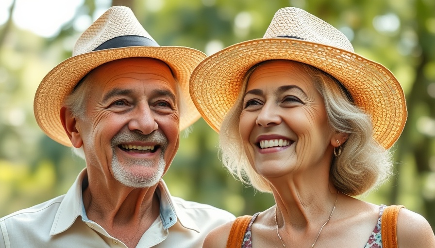 Senior couple enjoying active retirement in Asheville outdoors.