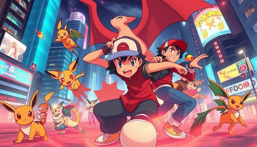 Animated trainers in vibrant Pokémon Legends Z-A setting.