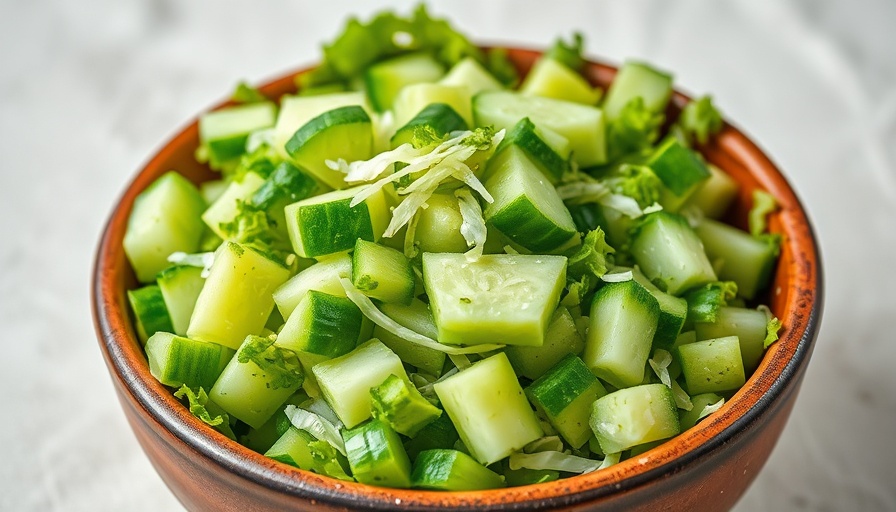 Green Goddess Salad Recipe with fresh cucumbers and lettuce