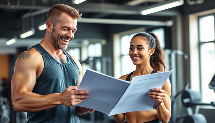 Personal coaching experience in gym with fitness coach and trainee.