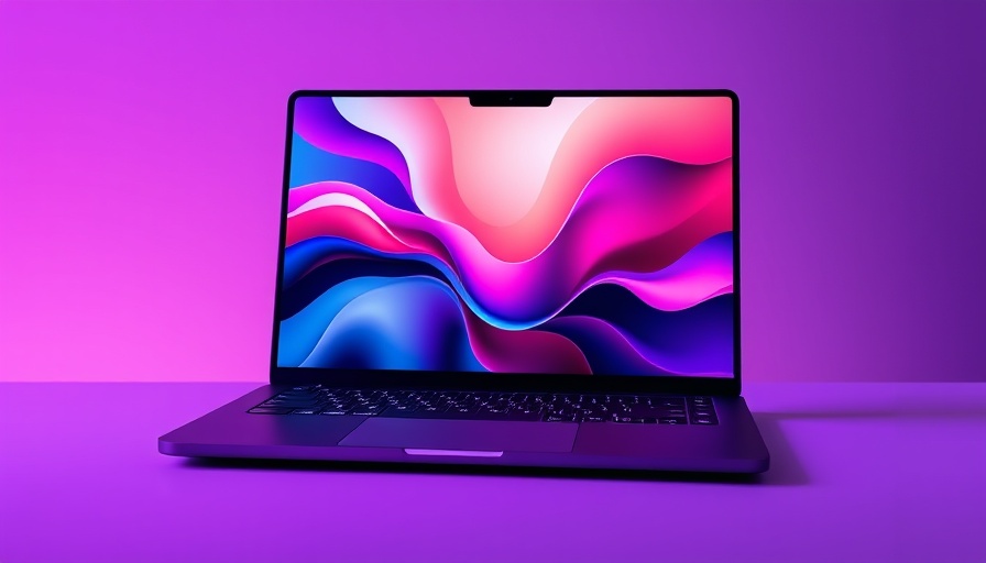 Sleek laptop with vibrant display illustrating local AI in laptops.