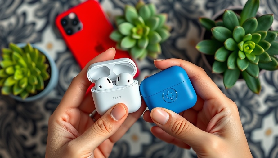 Close-up of ANC performance wireless earbuds in two cases.
