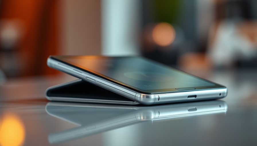 Galaxy Z Flip7 folded on table, modern technology, chipset news.