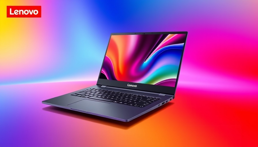Sleek Lenovo laptop with colorful display in Lenovo 3-Day Flash Sale.