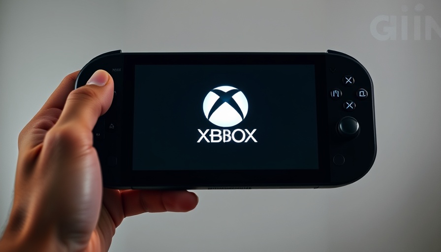 Sleek Xbox handheld console with illuminated controls