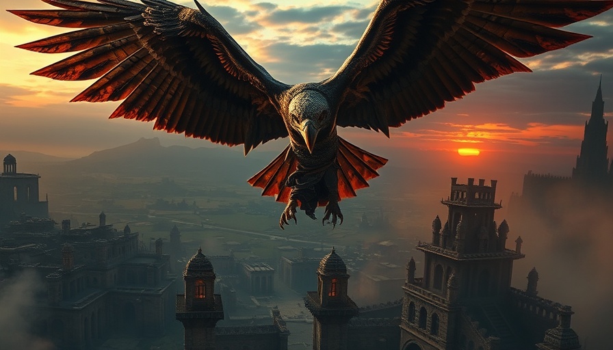 Elden Ring Nightreign multiplayer challenges scene with warrior and eagle.